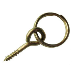 Agatatoare cu inel, pentru tablou, otel, zincat auriu, 16 mm