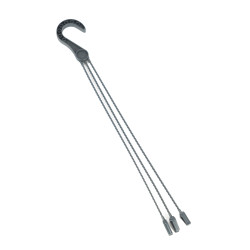 Agatator cu 3 brate, pentru ghiveci, plastic, antracit, 45.2 cm