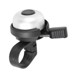 Claxon bicicleta, minisonerie, Ding Dong, metal, gri, 7 cm