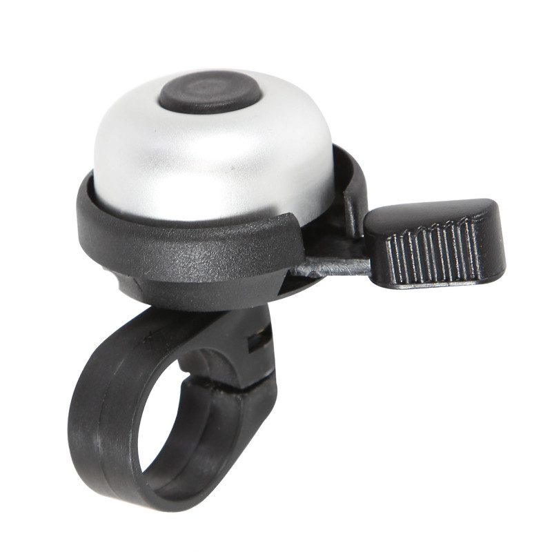 Claxon bicicleta, minisonerie, Ding Dong, metal, gri, 7 cm
