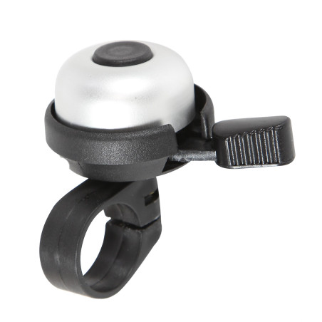 Claxon bicicleta, minisonerie, Ding Dong, metal, gri, 7 cm