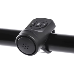 Claxon bicicleta, Roll Fast, cu alarma antifurt,  plastic + ABS, negru, 6.5 x 3.5 x 3.6 cm