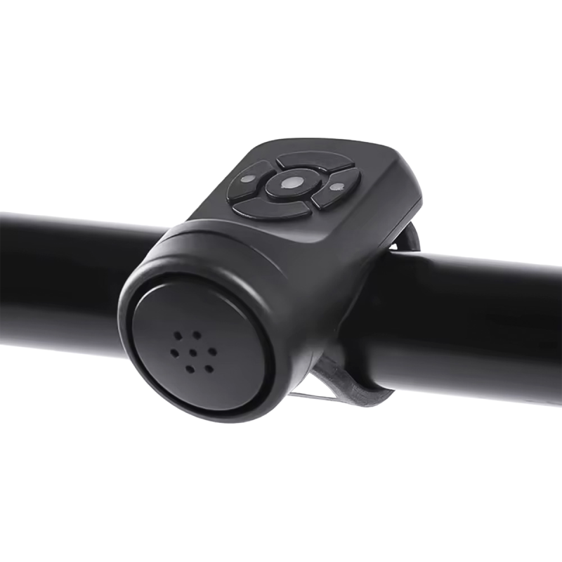 Claxon bicicleta, Roll Fast, cu alarma antifurt,  plastic + ABS, negru, 6.5 x 3.5 x 3.6 cm
