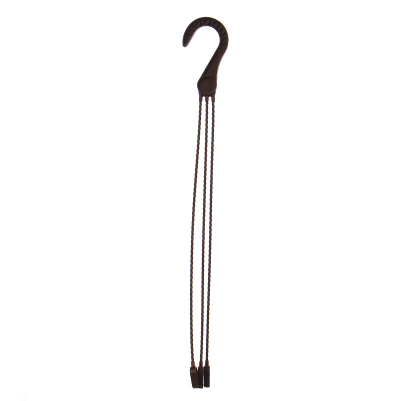Agatator cu 3  brate, pentru ghiveci, plastic, maro, 45.2 cm