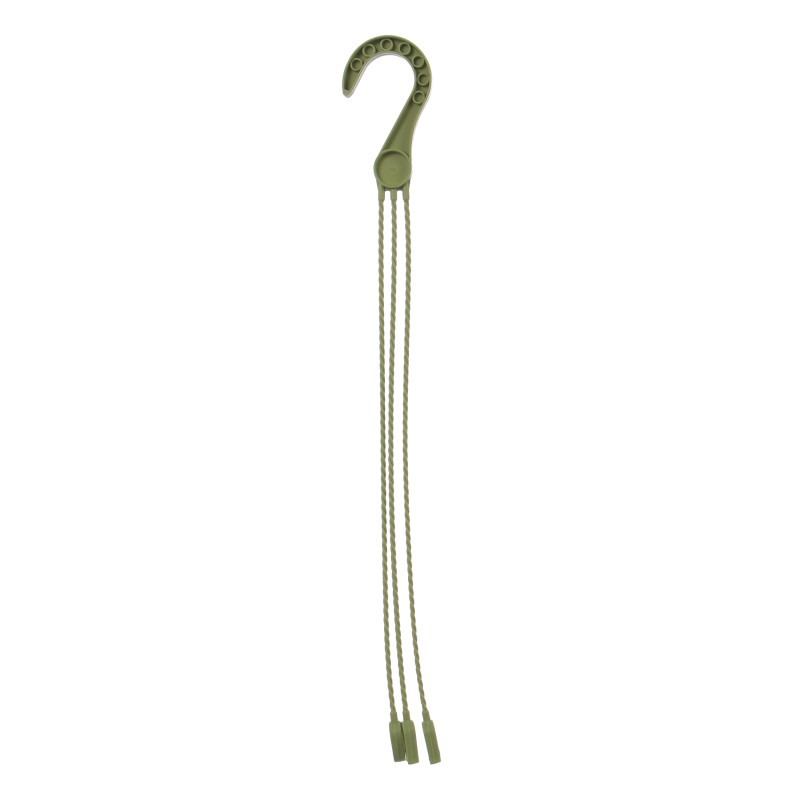 Agatator cu 3  brate, pentru ghiveci, plastic, verde oliv, 45.2 cm