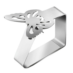Clema pentru fata de masa, WGGR016CA, inox, argintiu, 6.2 x 4.9 cm