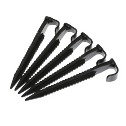 Clema pentru fixare tub pentru irigatii prin picurare, negru, polipropilena, 10 cm, set 5 bucati