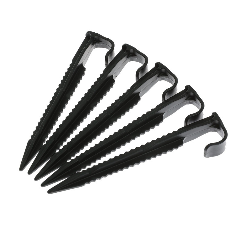Clema pentru fixare tub pentru irigatii prin picurare, negru, polipropilena, 10 cm, set 5 bucati