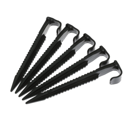 Clema pentru fixare tub pentru irigatii prin picurare, negru, polipropilena, 10 cm, set 5 bucati