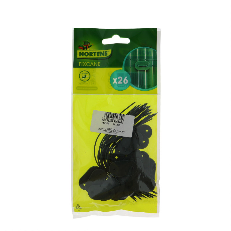 Cleme pentru fixare plase si paravane Nortene, polietilena, verde, 26 buc Cleme pentru fixare plase si paravane Nortene, polietilena, verde, 26 buc